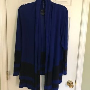 INC A symmetrical drape sweater